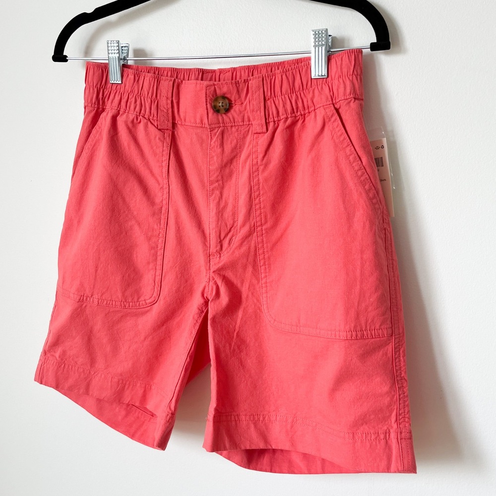 NEW Duluth Trading Co Cotton Hemp 7" Shorts Womens 2 Coral - Picture 2 of 8